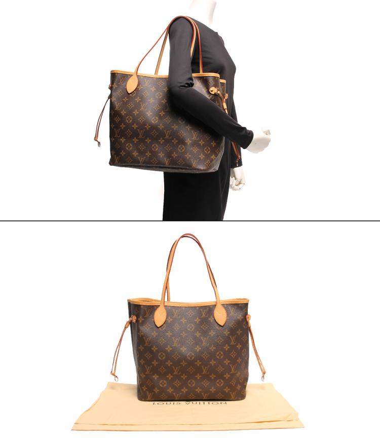 Pre Owned Louis Vuitton Brown Canvas Monogram Neverfull MM Tote Bag 