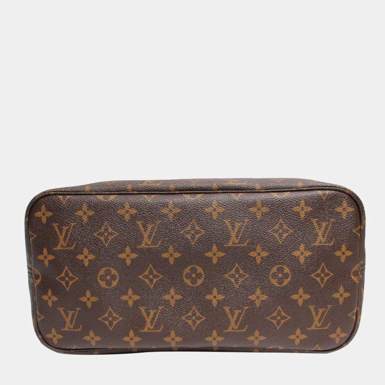 Pre Owned Louis Vuitton Brown Canvas Monogram Neverfull MM Tote Bag 