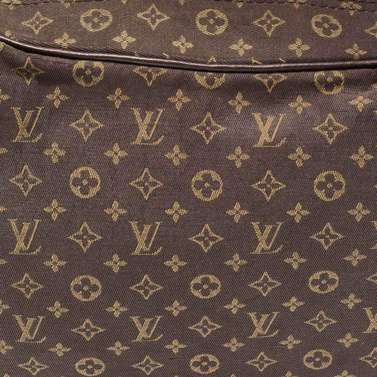 Pre Owned Louis Vuitton Fusain Monogram Mini Lin Canvas Boulogne Bag