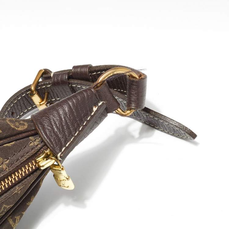 Pre Owned Louis Vuitton Fusain Monogram Mini Lin Canvas Boulogne Bag