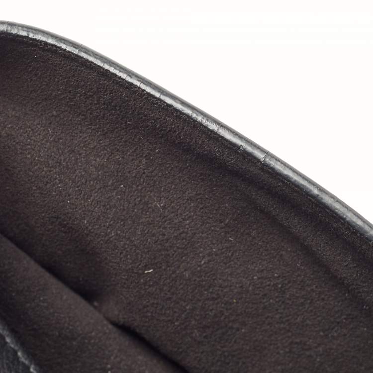 Pre Owned Louis Vuitton Black Monogram Cuir Plume Leather Very Zipped Tote