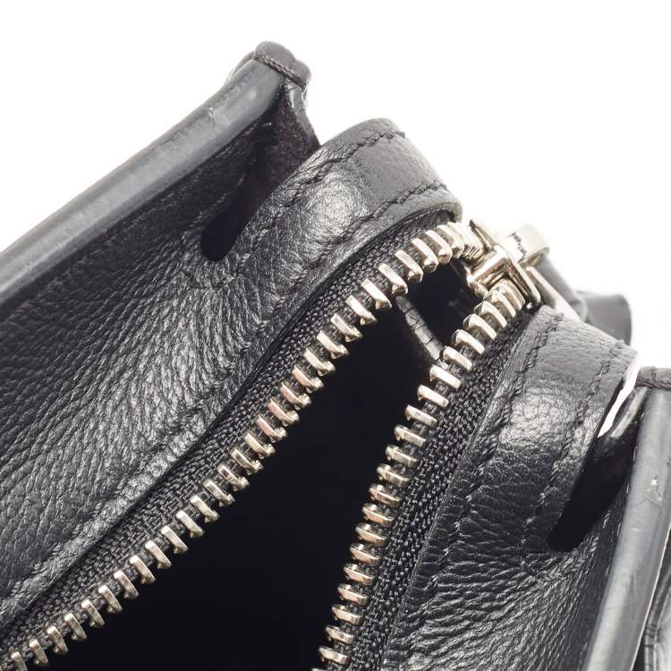 Pre Owned Louis Vuitton Black Monogram Cuir Plume Leather Very Zipped Tote