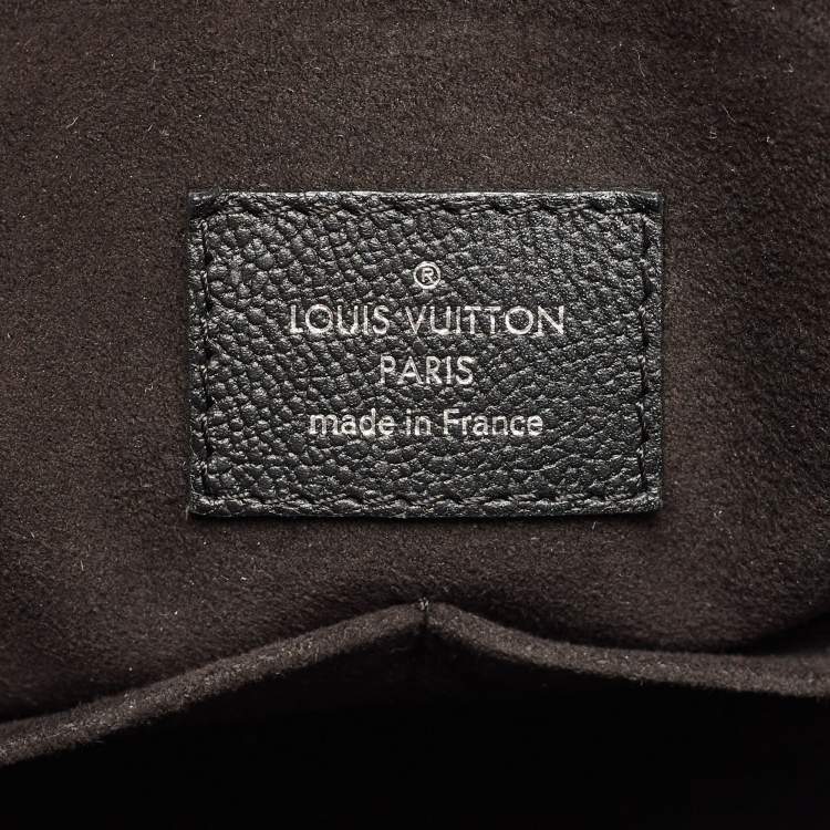 Pre Owned Louis Vuitton Black Monogram Cuir Plume Leather Very Zipped Tote