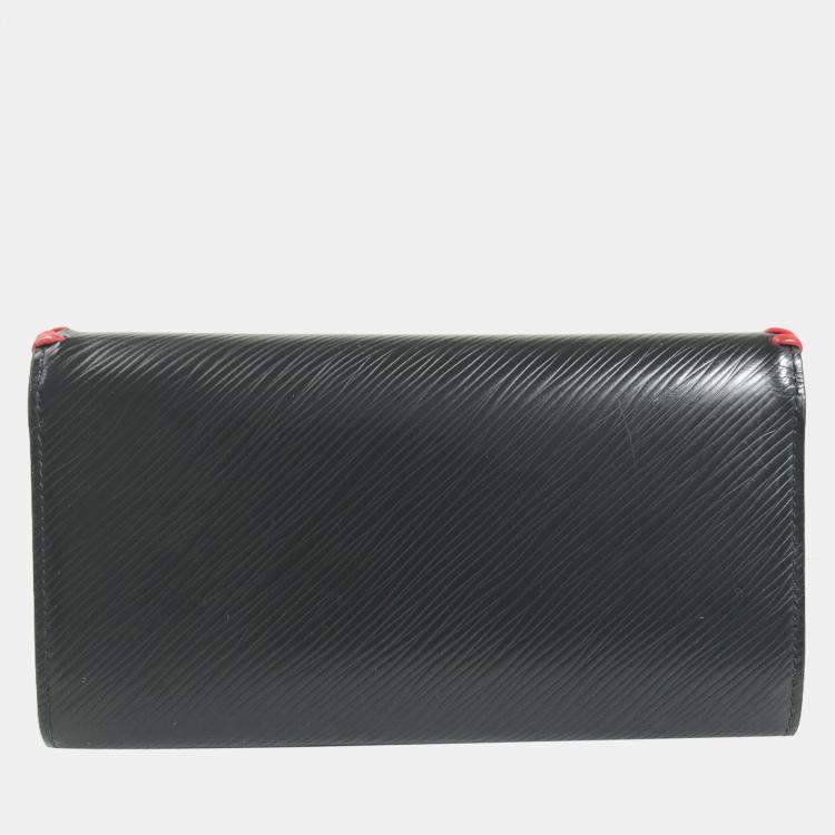 Vintage Louis Vuitton Long Wallet Epi Leather Black