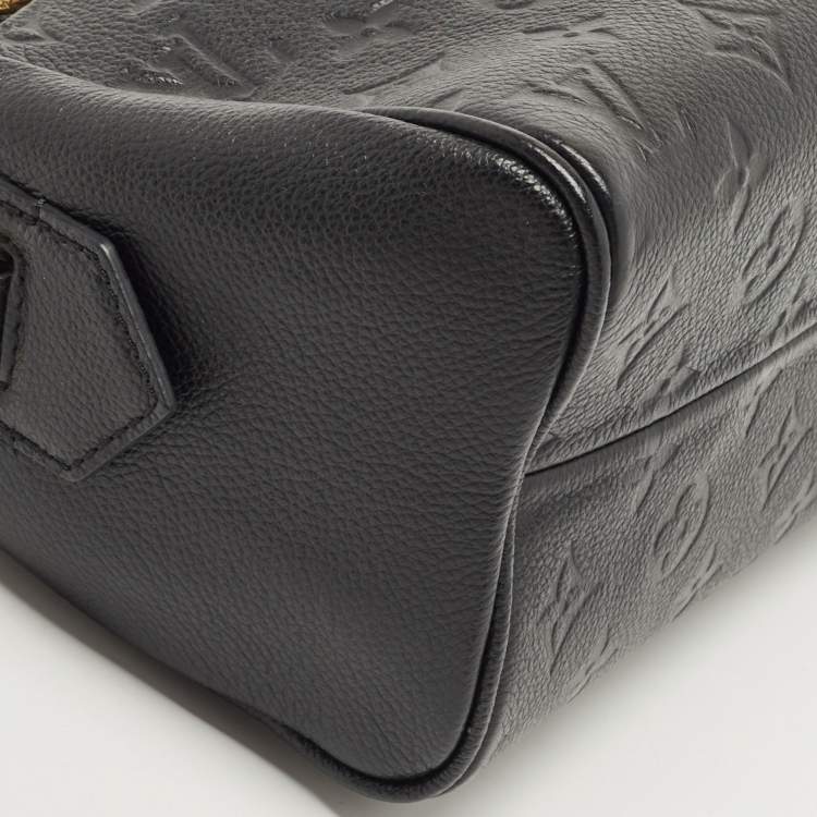 Pre Owned Louis Vuitton Black Monogram Impreinte Leather Speedy 20 Bandouliere Bag