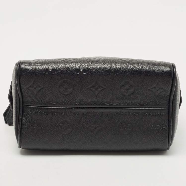 Pre Owned Louis Vuitton Black Monogram Impreinte Leather Speedy 20 Bandouliere Bag