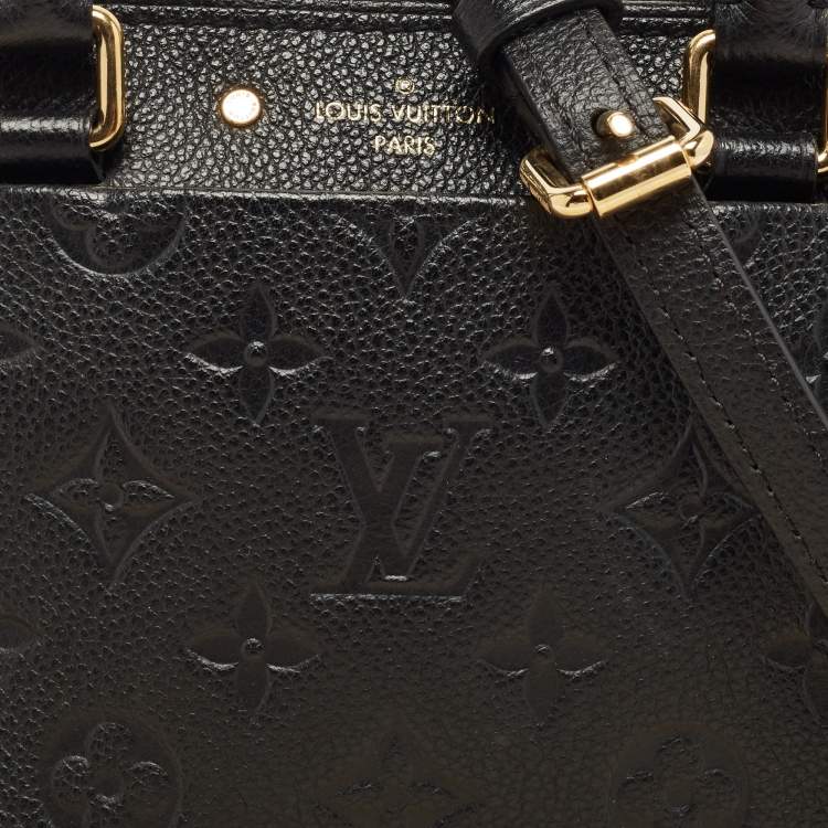 Pre Owned Louis Vuitton Black Monogram Impreinte Leather Speedy 20 Bandouliere Bag