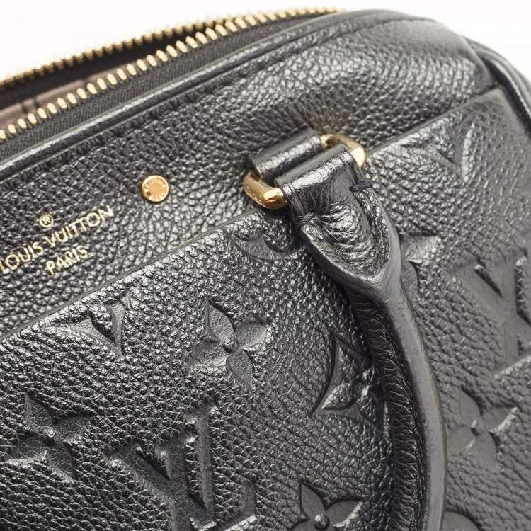 Pre Owned Louis Vuitton Black Monogram Impreinte Leather Speedy 20 Bandouliere Bag