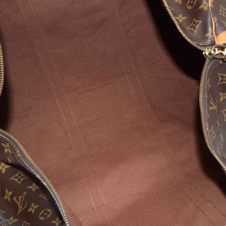 Pre Owned Louis Vuitton Brown Monogram Canvas Keepall 55 Bag