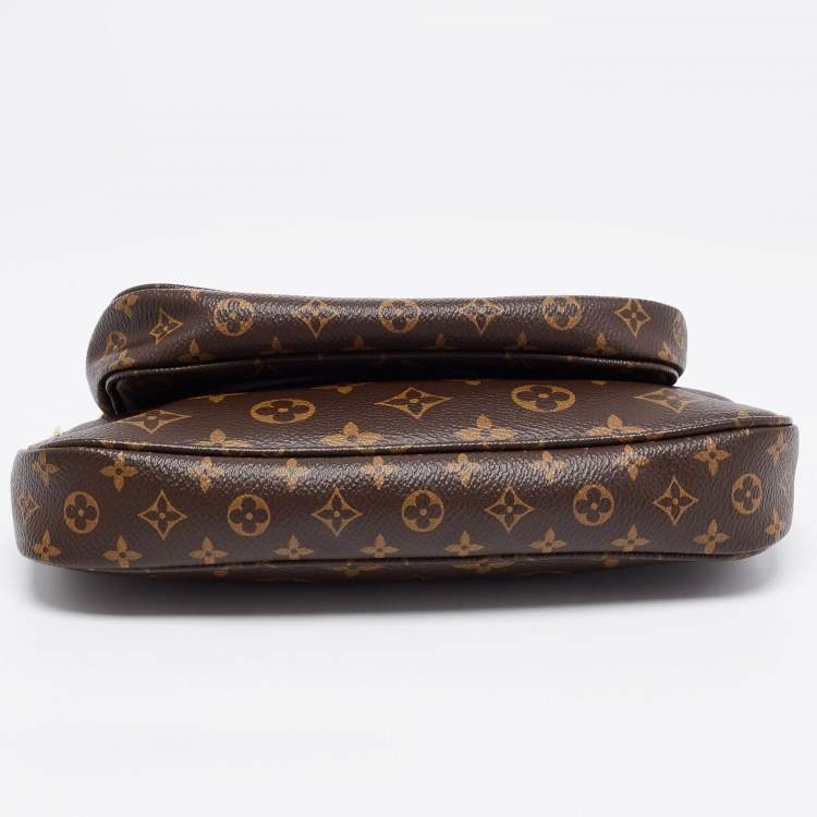 Pre Owned Louis Vuitton Khaki Monogram Canvas Multi Pochette Accessories Bag