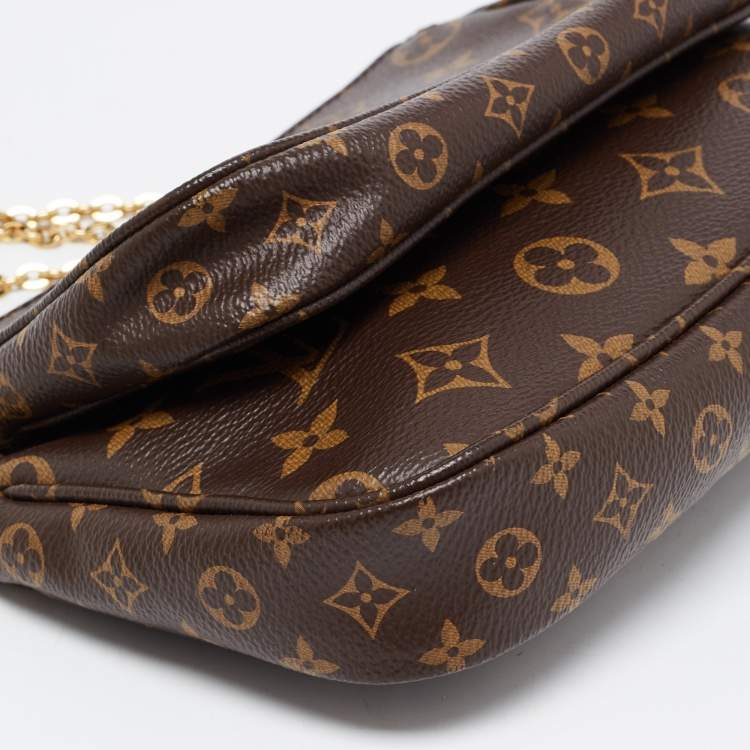 Pre Owned Louis Vuitton Khaki Monogram Canvas Multi Pochette Accessories Bag