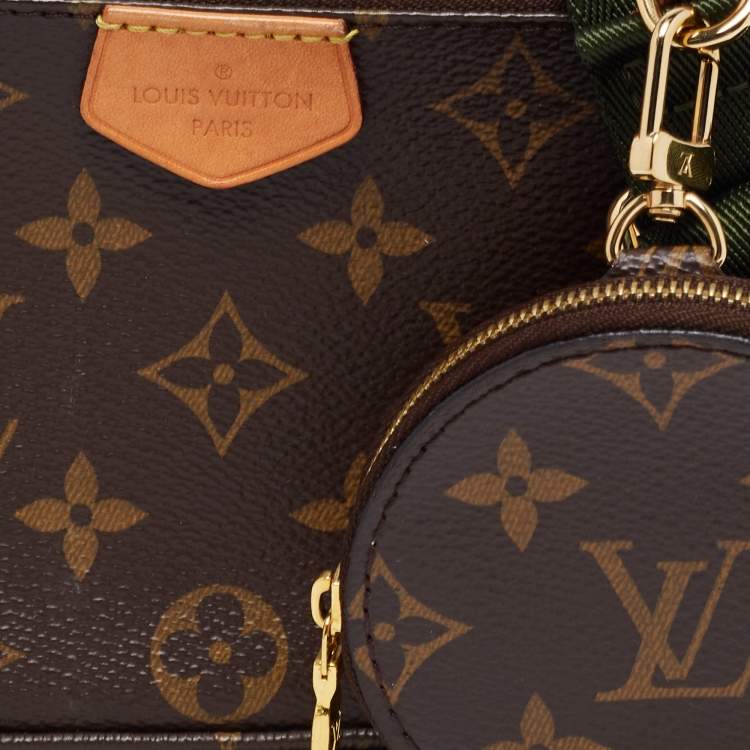 Pre Owned Louis Vuitton Khaki Monogram Canvas Multi Pochette Accessories Bag