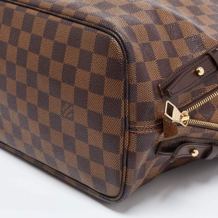 Pre Owned Louis Vuitton Damier Ebene Canvas and Leather Cabas Rivington GM Bag