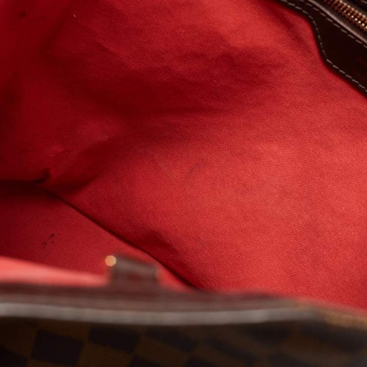 Pre Owned Louis Vuitton Damier Ebene Canvas and Leather Cabas Rivington GM Bag
