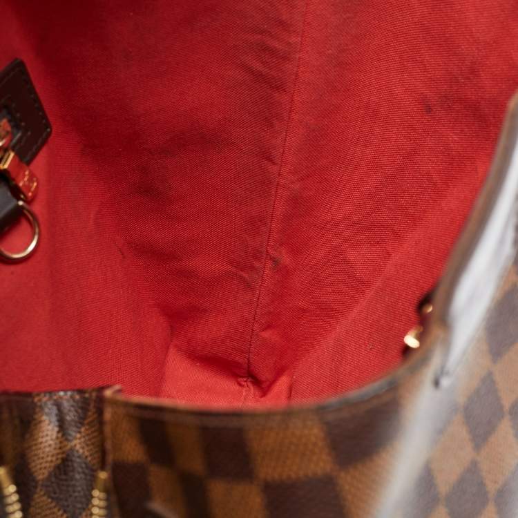 Pre Owned Louis Vuitton Damier Ebene Canvas and Leather Cabas Rivington GM Bag