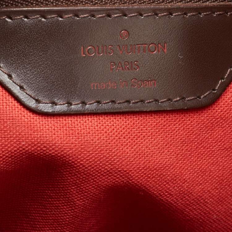 Pre Owned Louis Vuitton Damier Ebene Canvas and Leather Cabas Rivington GM Bag