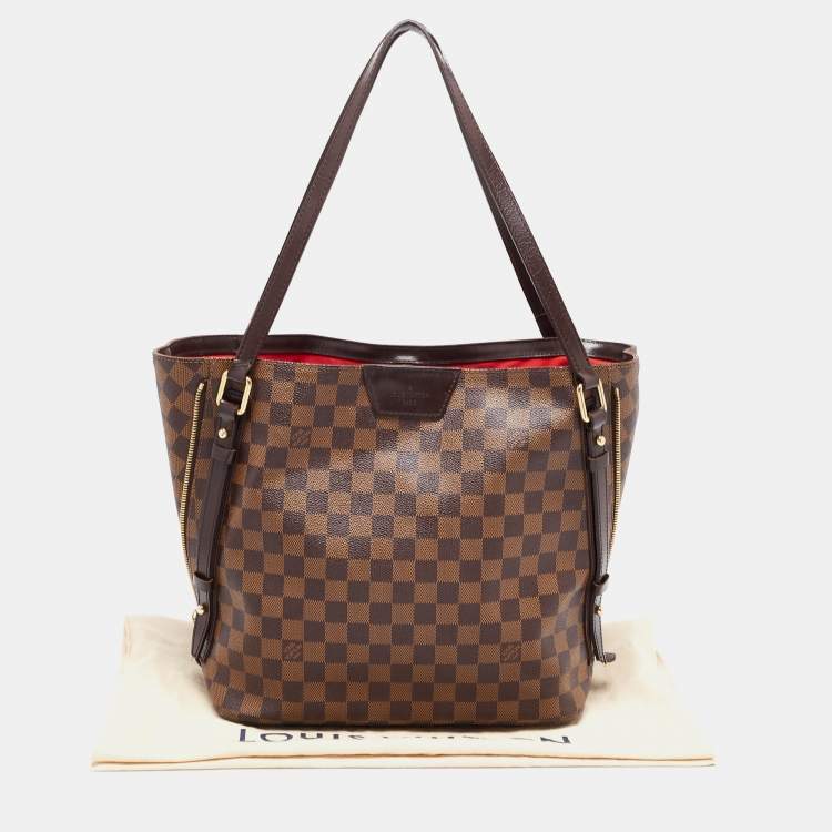 Pre Owned Louis Vuitton Damier Ebene Canvas and Leather Cabas Rivington GM Bag