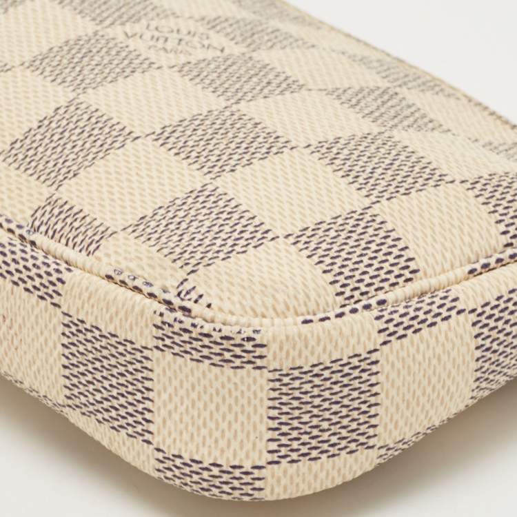 Pre Owned Louis Vuitton Damier Azur Canvas Mini Pochette Accessoires