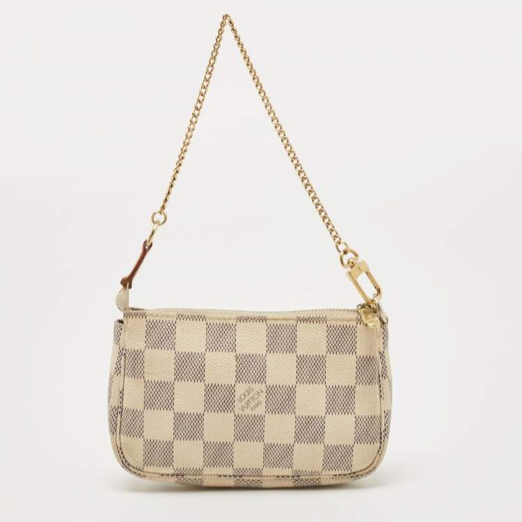 Pre Owned Louis Vuitton Damier Azur Canvas Mini Pochette Accessoires