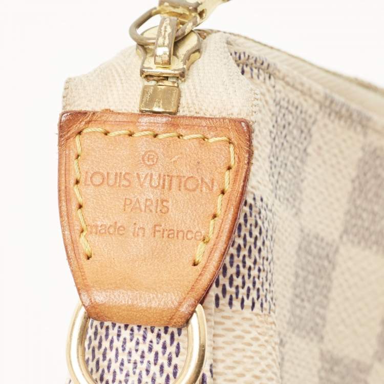 Pre Owned Louis Vuitton Damier Azur Canvas Mini Pochette Accessoires