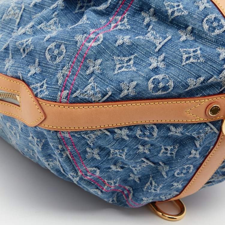 Pre Owned Louis Vuitton Blue Monogram Denim Limited Edition Sunburst PM Bag