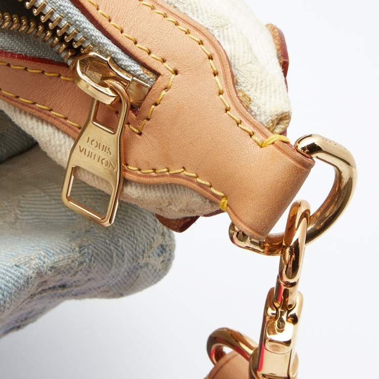Pre Owned Louis Vuitton Blue Monogram Denim Limited Edition Sunburst PM Bag