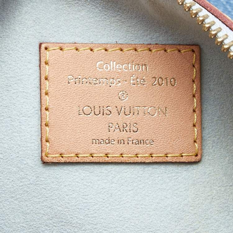 Pre Owned Louis Vuitton Blue Monogram Denim Limited Edition Sunburst PM Bag