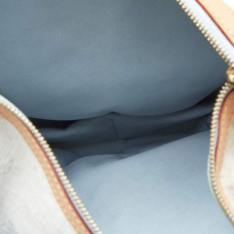 Pre Owned Louis Vuitton Blue Monogram Denim Limited Edition Sunburst PM Bag