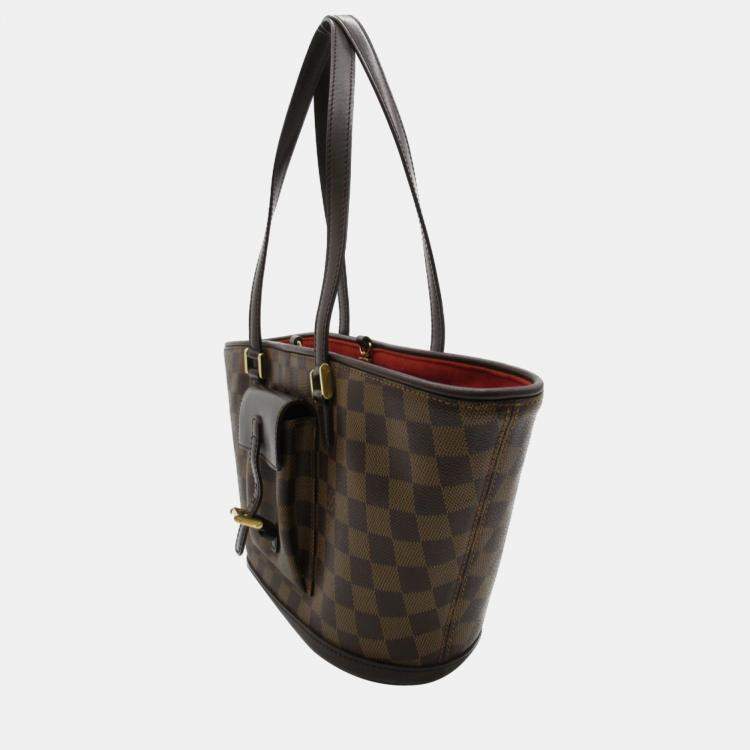 LOUIS VUITTON Manosque PM Damier Ebene Shoulder Bag Brown