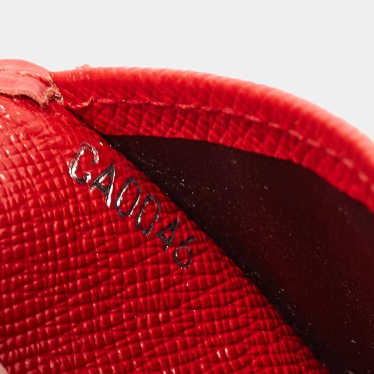Pre Owned Louis Vuitton Red Epi Leather Pocket Organizer