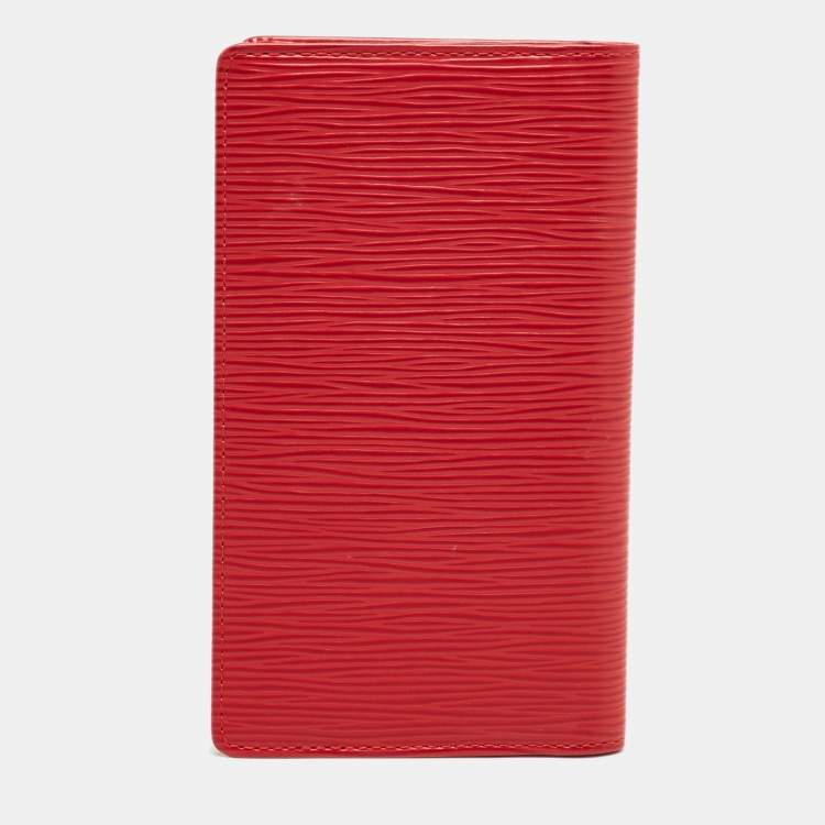 Pre Owned Louis Vuitton Red Epi Leather Pocket Organizer