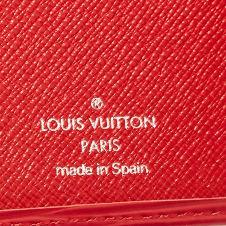 Pre Owned Louis Vuitton Red Epi Leather Pocket Organizer