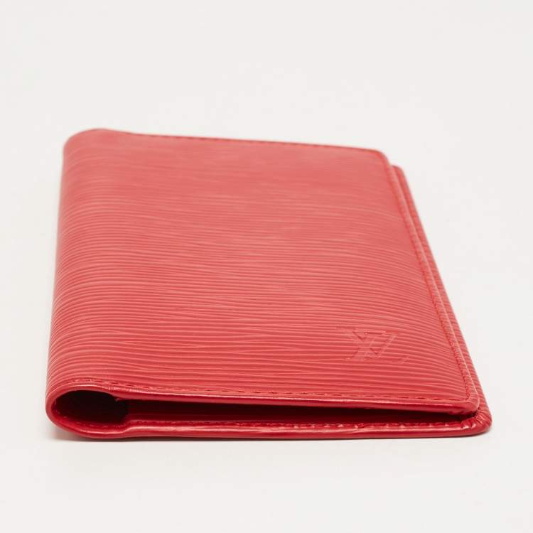 Pre Owned Louis Vuitton Red Epi Leather Pocket Organizer