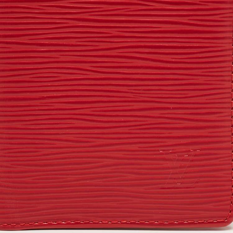 Pre Owned Louis Vuitton Red Epi Leather Pocket Organizer