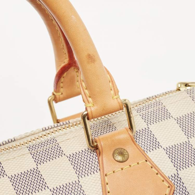 Pre Owned Louis Vuitton Damier Azur Canvas Speedy 25 Bag