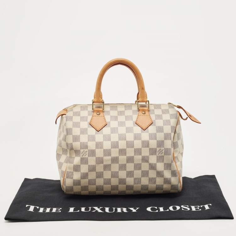 Pre Owned Louis Vuitton Damier Azur Canvas Speedy 25 Bag