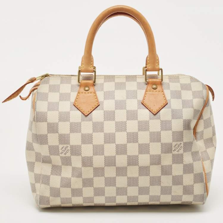 Pre Owned Louis Vuitton Damier Azur Canvas Speedy 25 Bag