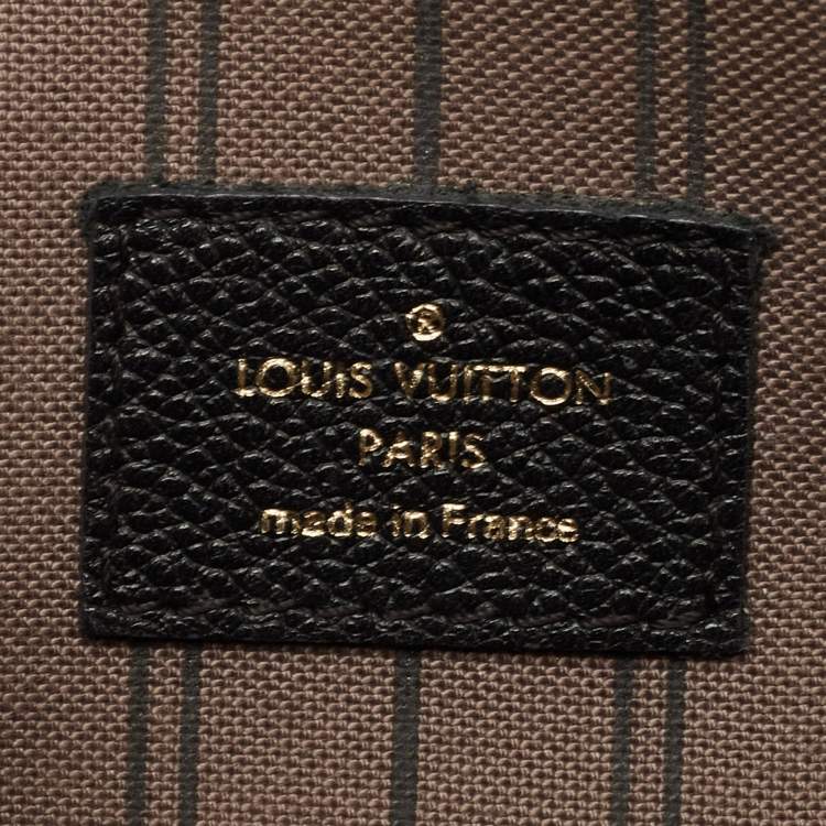 Pre Owned Louis Vuitton Black Monogram Empriente Leather Pochette Metis Bag