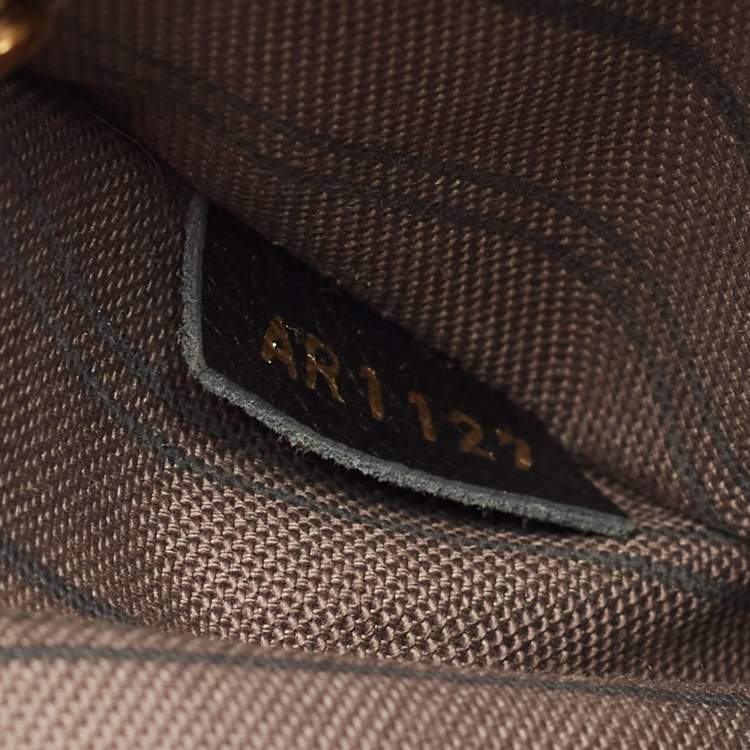Pre Owned Louis Vuitton Black Monogram Empriente Leather Pochette Metis Bag