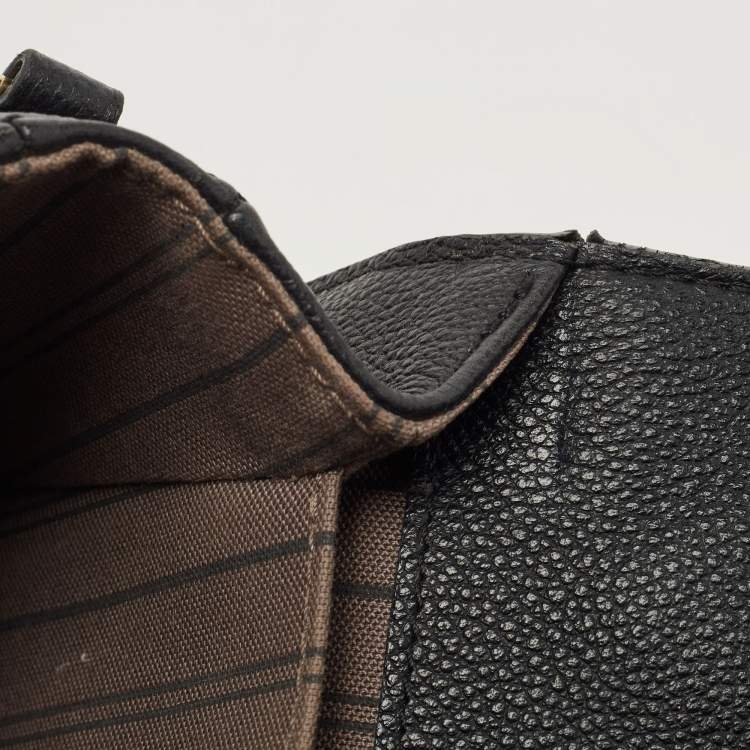 Pre Owned Louis Vuitton Black Monogram Empriente Leather Pochette Metis Bag