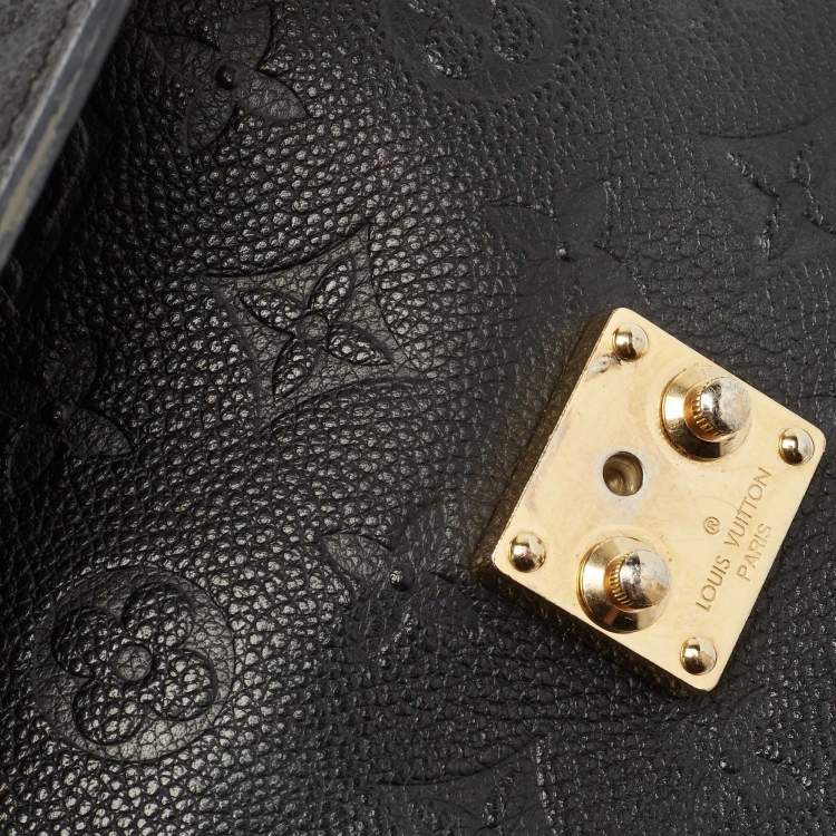 Pre Owned Louis Vuitton Black Monogram Empriente Leather Pochette Metis Bag