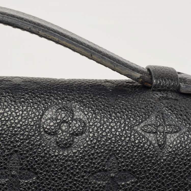 Pre Owned Louis Vuitton Black Monogram Empriente Leather Pochette Metis Bag