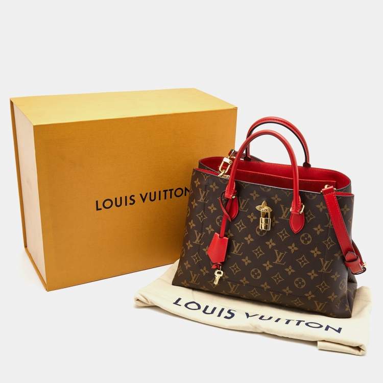 Pre Owned Louis Vuitton Coquelicot Monogram Canvas Flower Tote