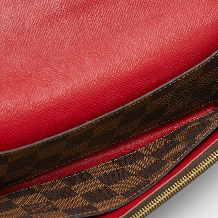 Pre Owned Louis Vuitton Damier Ebene Canvas Emilie Wallet