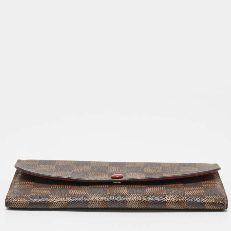 Pre Owned Louis Vuitton Damier Ebene Canvas Emilie Wallet