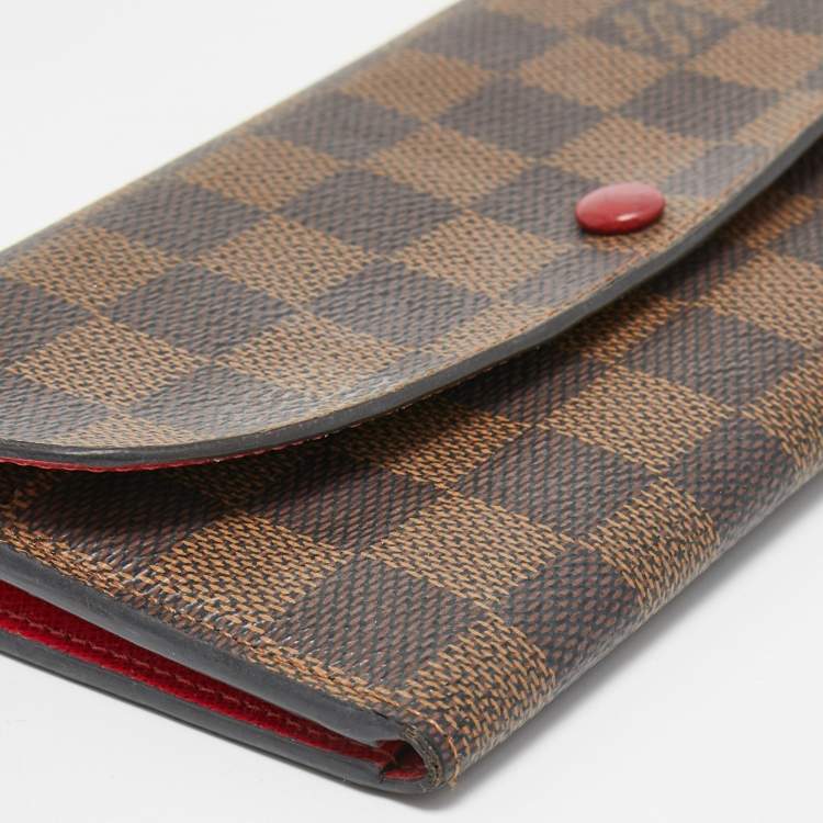Pre Owned Louis Vuitton Damier Ebene Canvas Emilie Wallet
