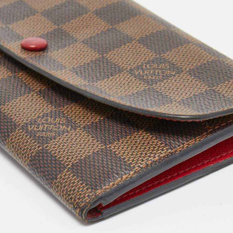 Pre Owned Louis Vuitton Damier Ebene Canvas Emilie Wallet