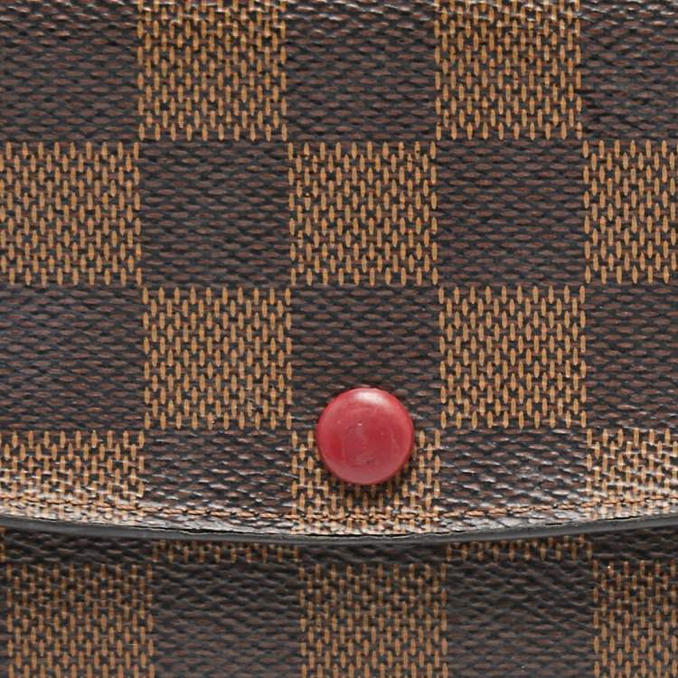 Pre Owned Louis Vuitton Damier Ebene Canvas Emilie Wallet