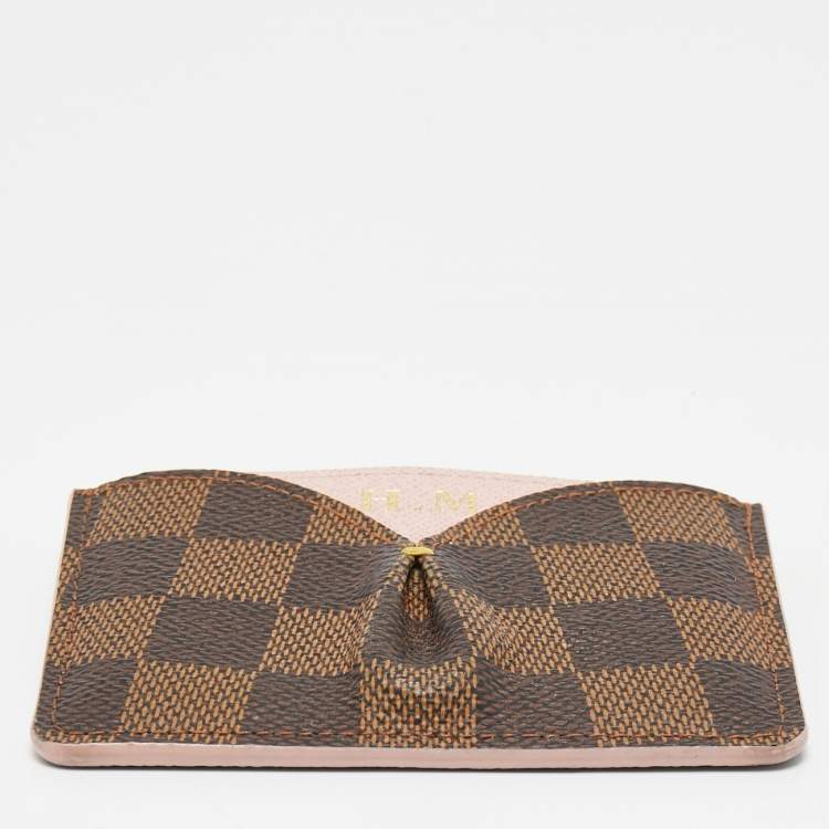 Pre Owned Louis Vuitton Damier Ebene Caissa Card Holder