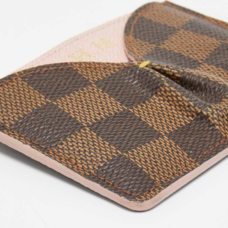 Pre Owned Louis Vuitton Damier Ebene Caissa Card Holder